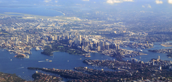 Flying into Sydney and out again
